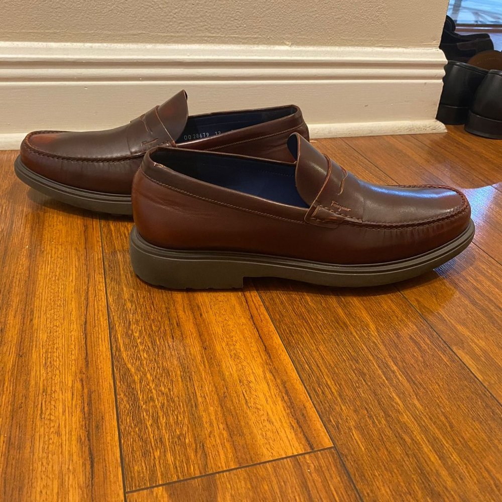 Salvatore Ferragamo Men Loafers - NWOT - Size 12 D - Picture 4 of 9